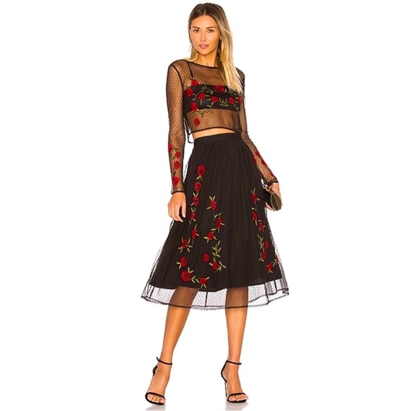 NWOT REVOLVE LOVERS & FRIENDS Sebastian Skirt Black S - Picture 1 of 11